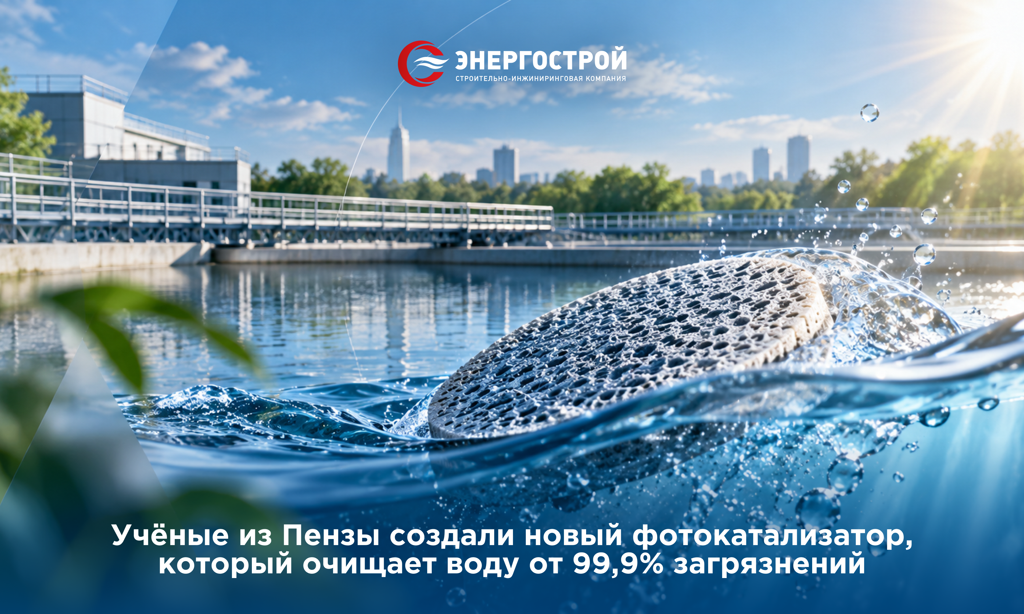 Учёные из Пензы создали новый фотокатализатор, который очищает воду от 99,9% загрязнений