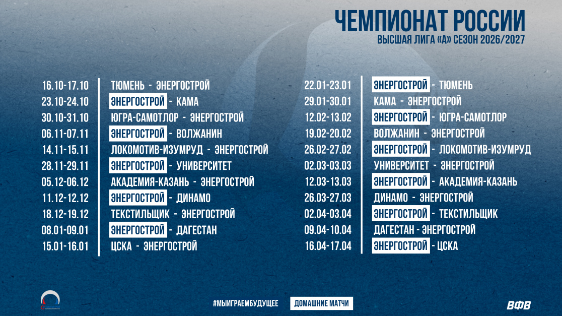 До старта Чемпионата России три дня: ВК «Энергострой» начинает сезон